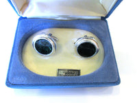 Hickok 1960s Mid-Century Men's Tasteful Hand Enameled Cufflinks - Box - Thumbnail