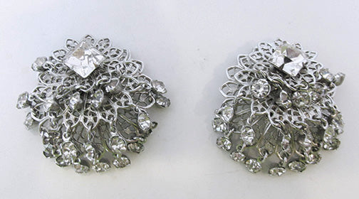 Vintage Amazing Mid Century 1950s Filigree Fun Drop Earrings