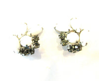 Vintage 1960s Designer Juliana Diamante Bracelet and Earrings Set - Earrings - Thumbnail