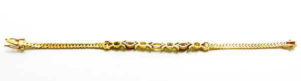 Vintage 1980s Jewelry Minimalist Contemporary Style CZ Bracelet - Back