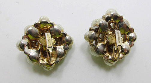 Castlecliff Vintage 1950s Mid-Century Bold Geometric Button Earrings
