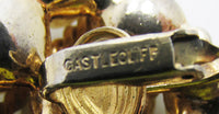 Castlecliff Vintage 1950s Mid-Century Bold Geometric Button Earrings - Thumbnail