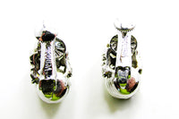 Vendome 1960s Vintage Contemporary Style Diamante and Pearl Earrings - Back - Thumbnail