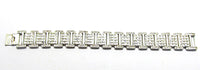 Vintage Jewelry Dazzling 1940s Retro Diamante Geometric Link Bracelet - Front - Thumbnail