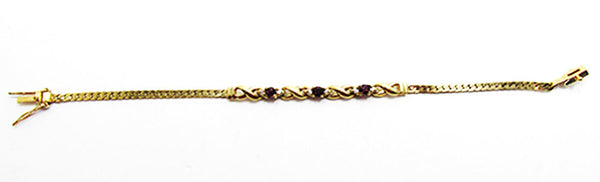 Stylish Vintage Jewelry 1980s Retro Contemporary Style CZ Bracelet - Front