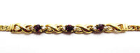 Stylish Vintage Jewelry 1980s Retro Contemporary Style CZ Bracelet - Close Up - Thumbnail