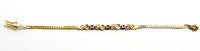 Stylish Vintage Jewelry 1980s Retro Contemporary Style CZ Bracelet - Back - Thumbnail