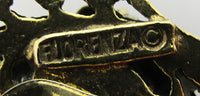 Florenza Vintage Mid-Century Dazzling Rhinestone Floral Earrings - Thumbnail