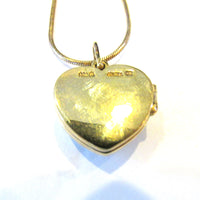 Ross Simons Vintage 2000s Designer CZ and Gold Plated Heart Locket - Back - Thumbnail