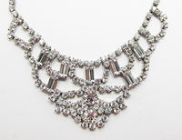 Vintage 1950s Dazzling Mid-Century Rhinestone Bib Necklace - Thumbnail