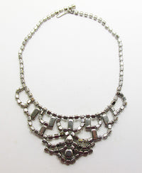 Vintage 1950s Dazzling Mid-Century Rhinestone Bib Necklace - Thumbnail