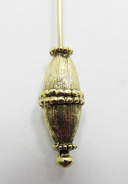 Vintage 1960s Flawless Retro Pink Cabochon Floral Jabot Pin